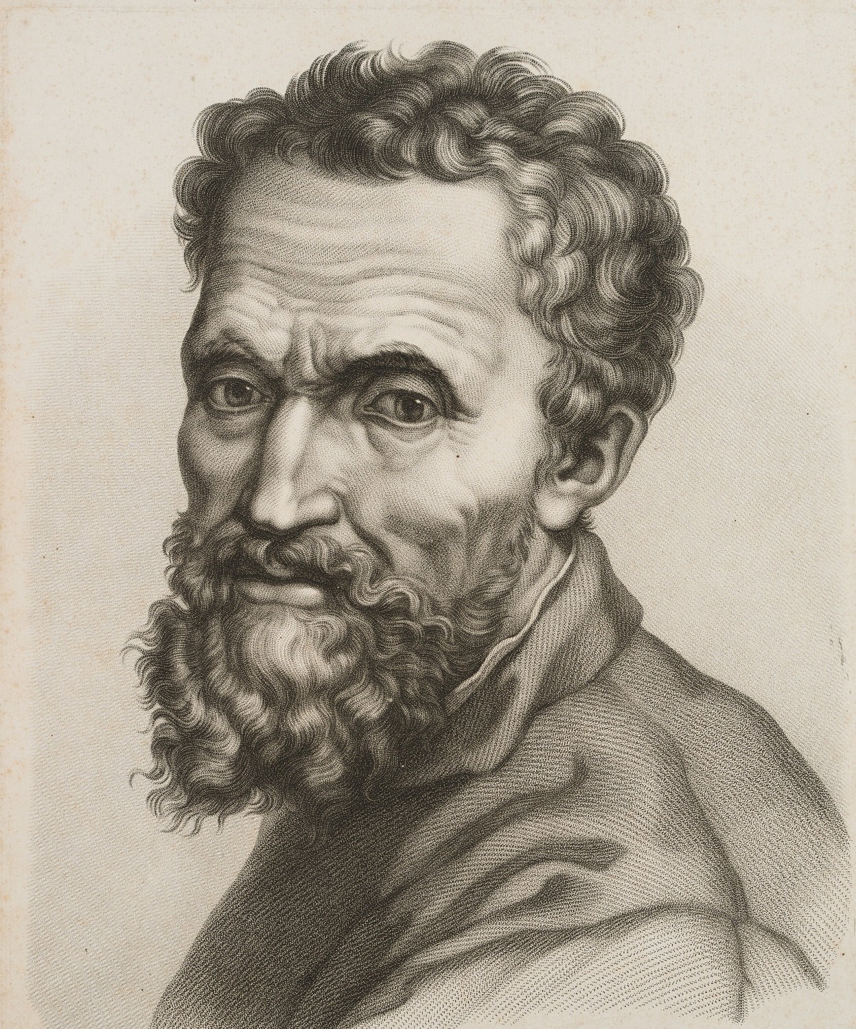 Nach MICHELANGELO (*1475), Porträt Michelangelo; (1475 -1564 ), um 1840,